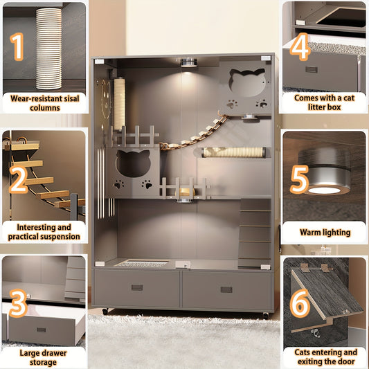 Cat Condo with Cat Litter Box