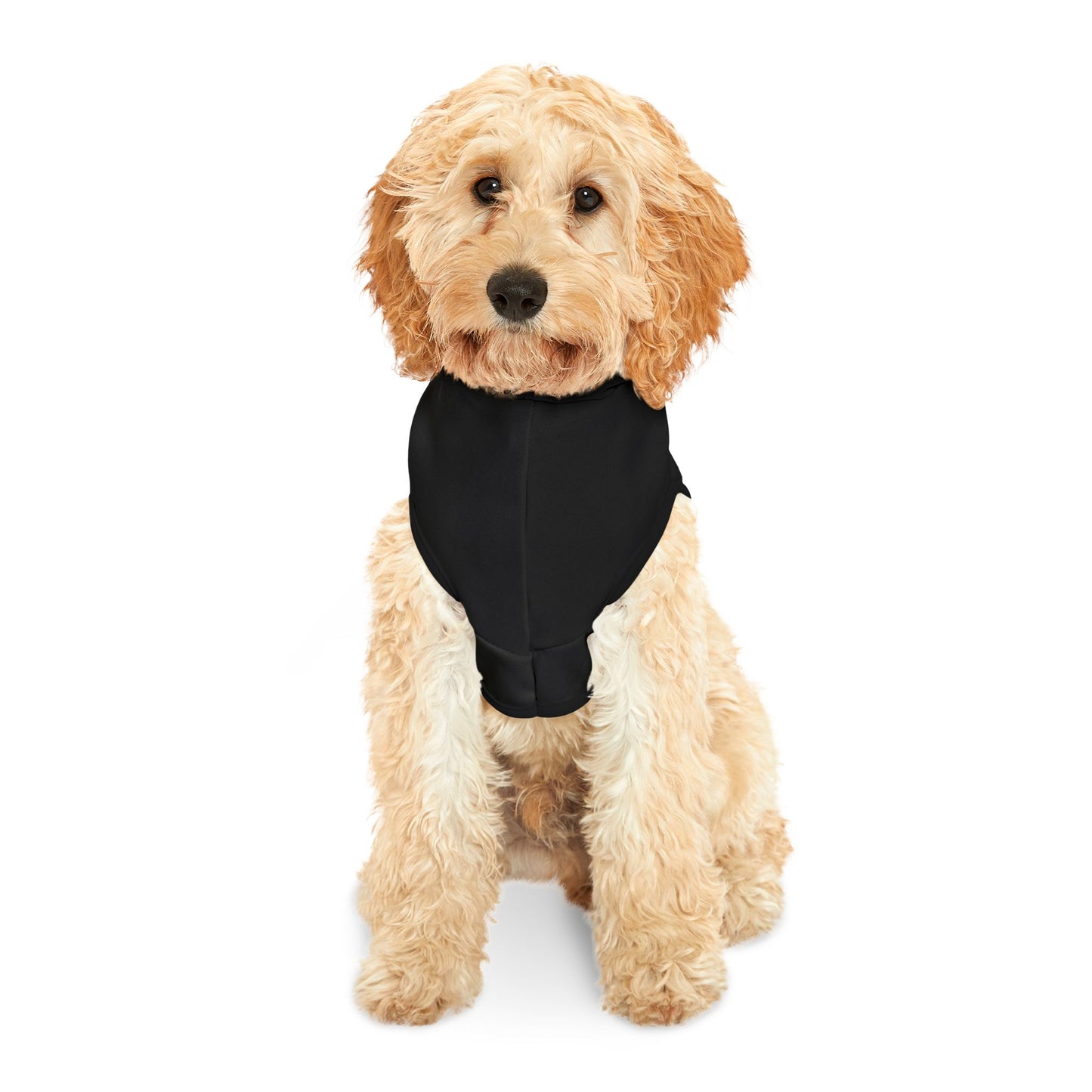 Dog Hoodie — Black Dog Silhouette Pet Hoodie with 'WeLoveThePets' Logo