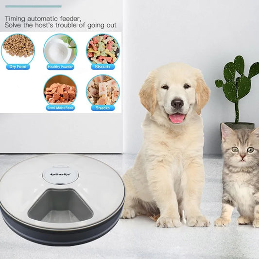 Automatic Pet Feeder Timing Feeder 6 Meals