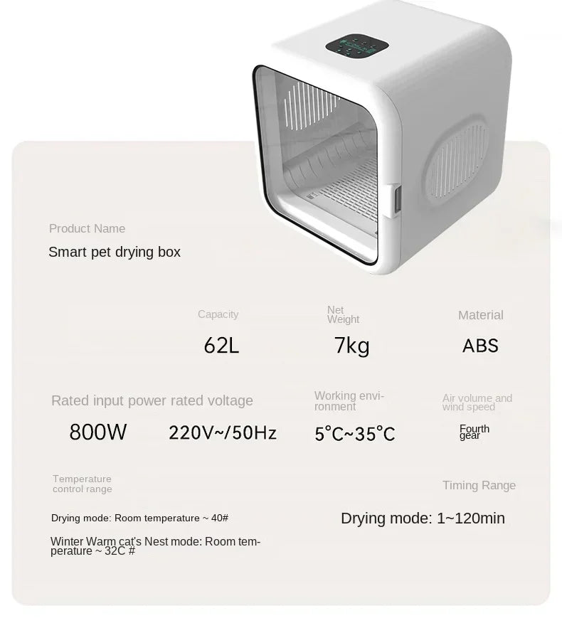 Pet Drying Box Cats and Dogs