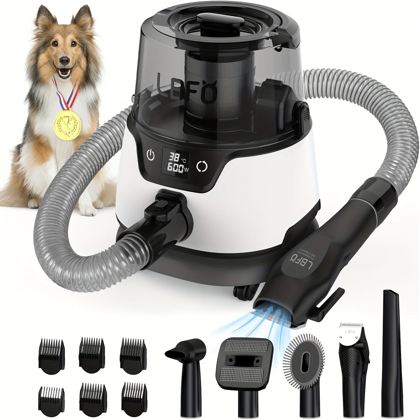 Low Noise Dog Grooming Vaccum Kit