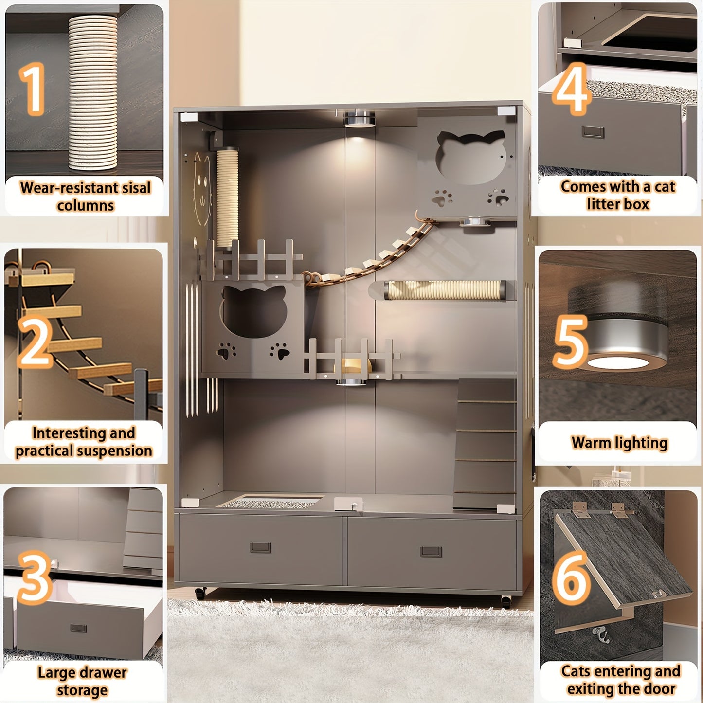 Cat Condo with Cat Litter Box