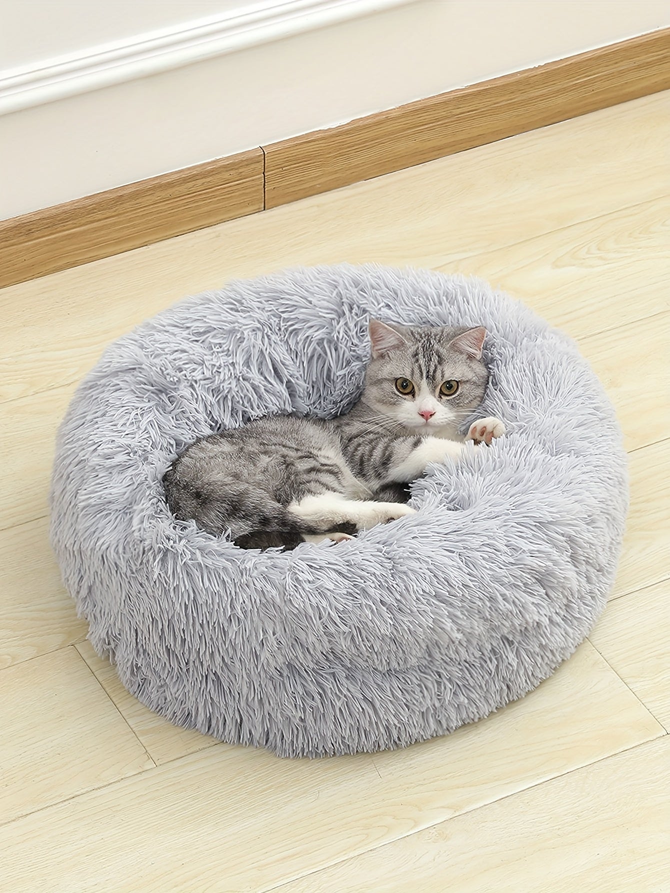 Cozy Fluffy Plush Pet Bed
