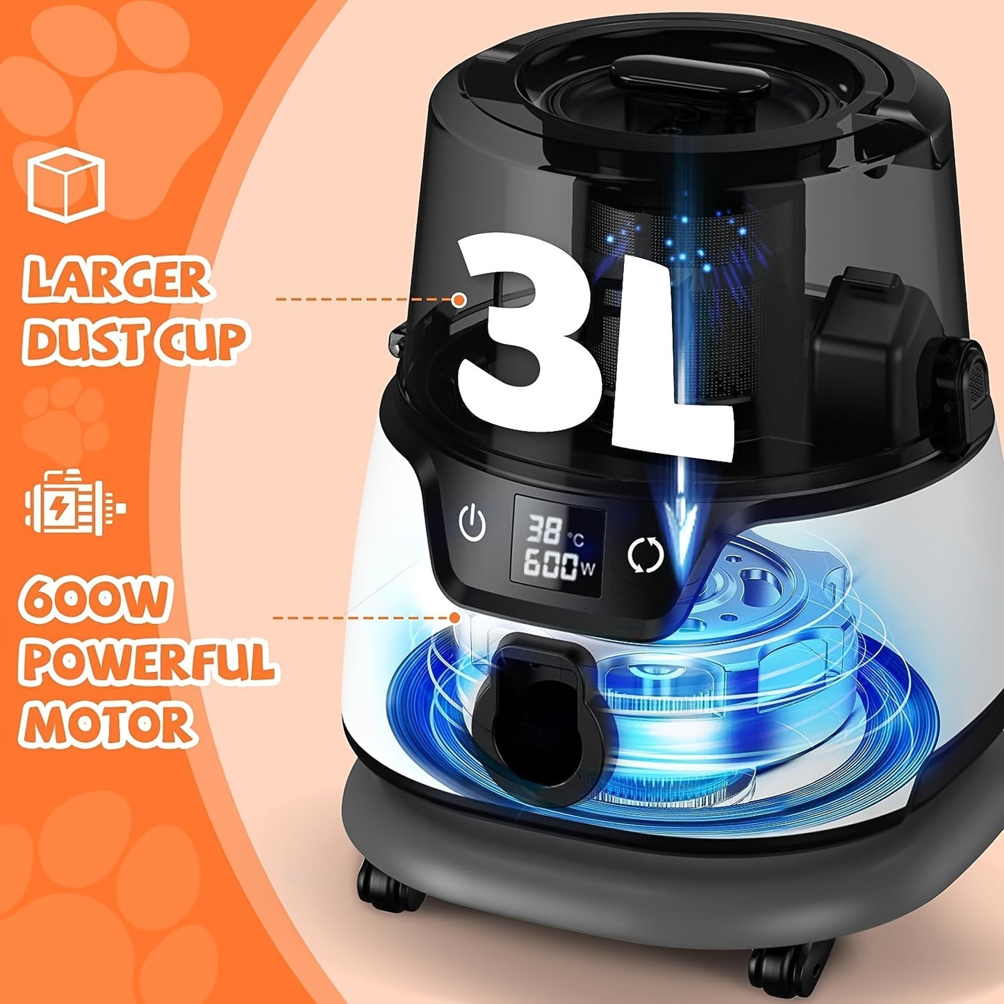 Low Noise Dog Grooming Vaccum Kit