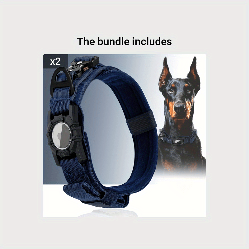 Heavy-Duty Tactical Nylon Dog Collar with GPS Holder
