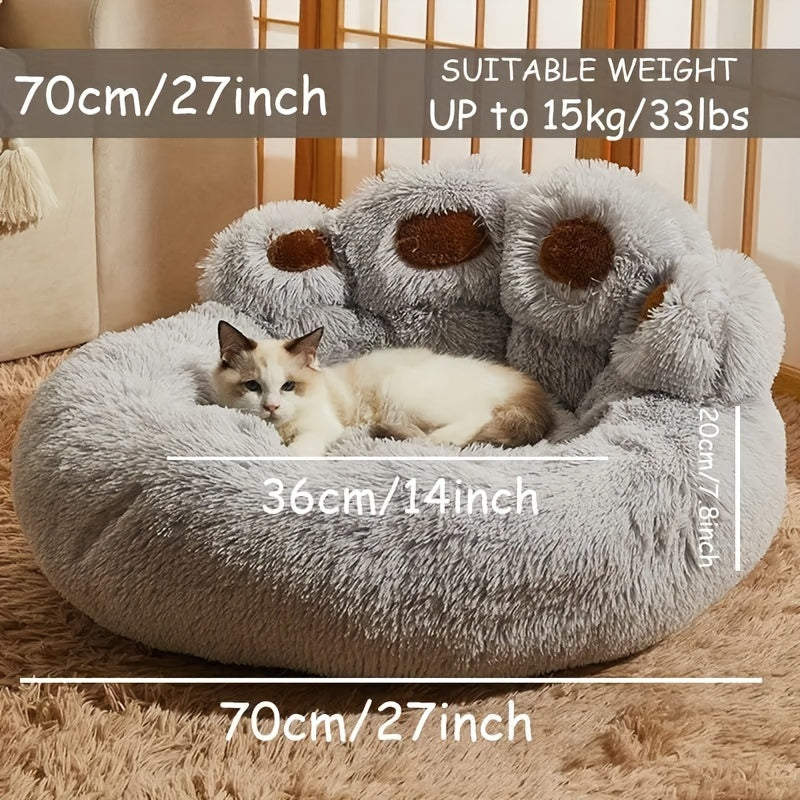Cozy Paw-Shaped Pet Bed