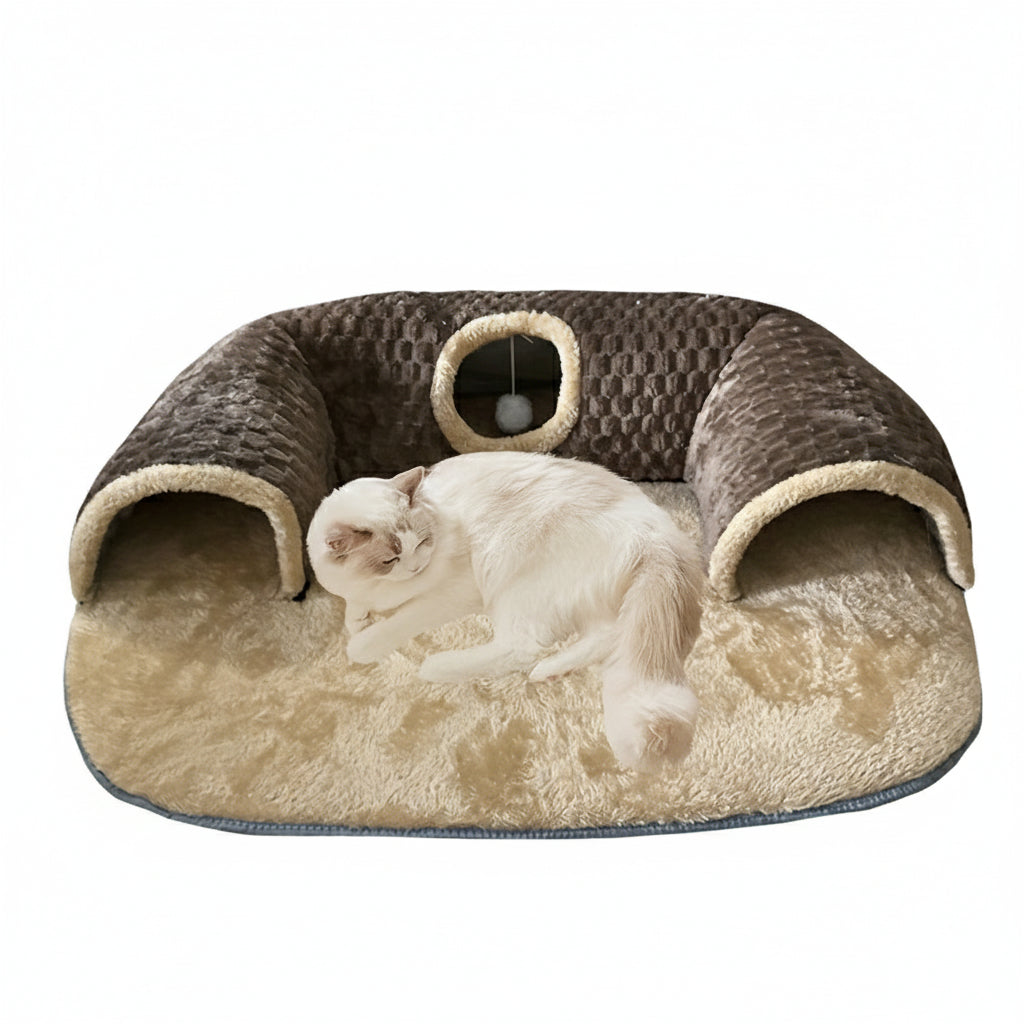 3-in-1 Cat Tunnel Bed & Playhouse