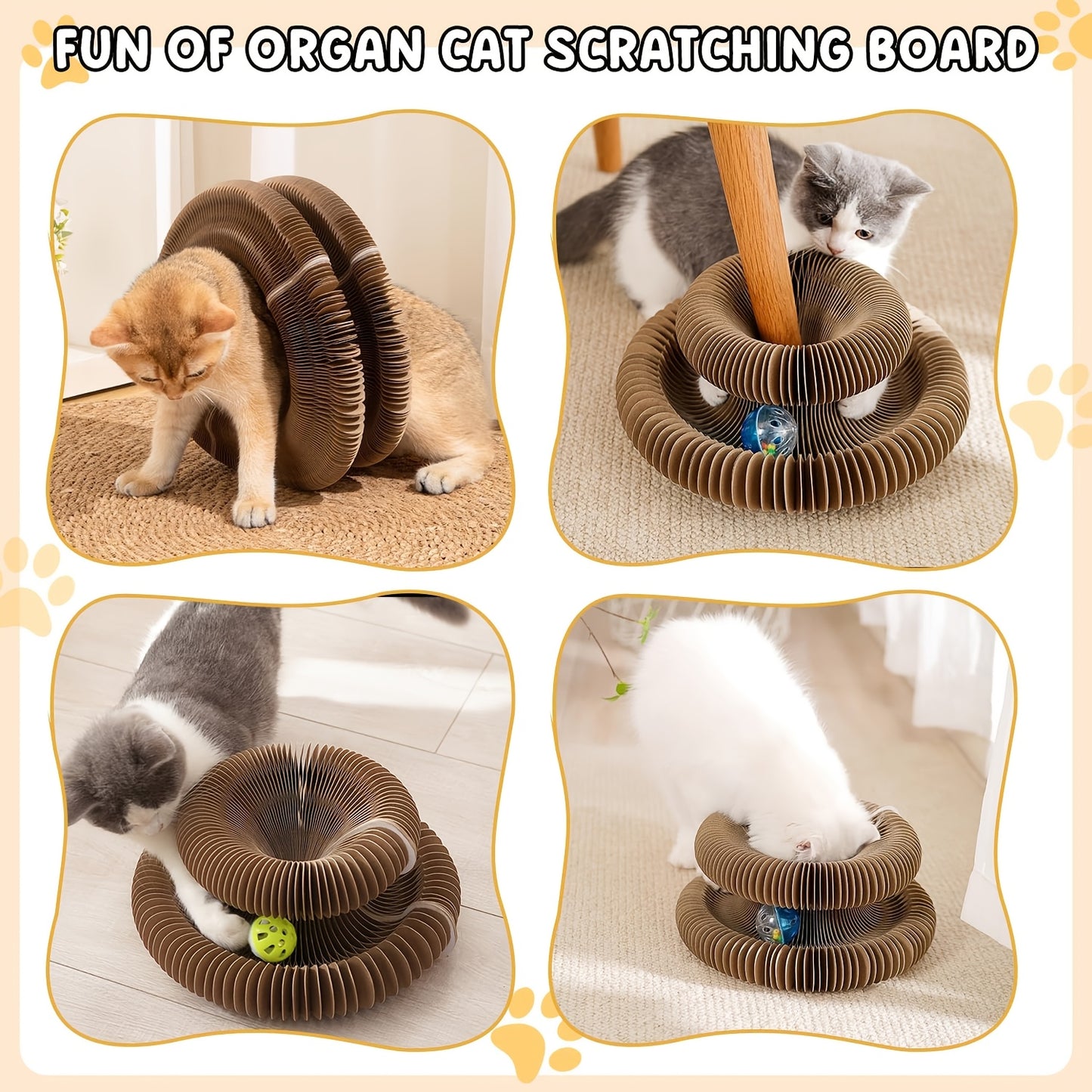 Cat Scratcher Board With Circular Ball
