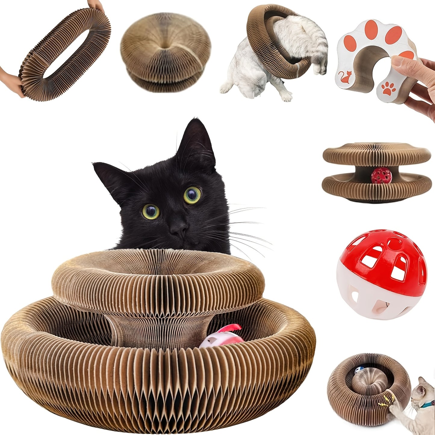 Cat Scratcher Board With Circular Ball