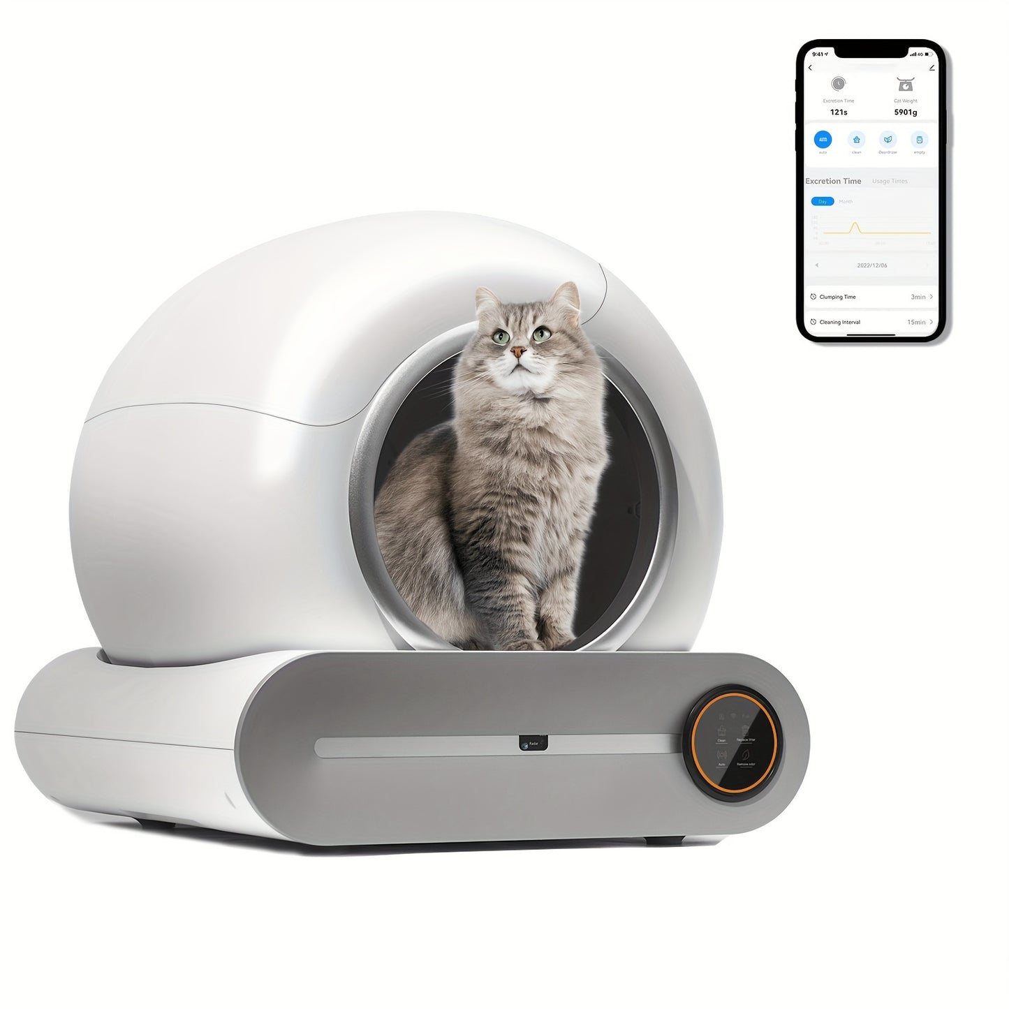 Automatic Cat Litter Box + Litter Mat