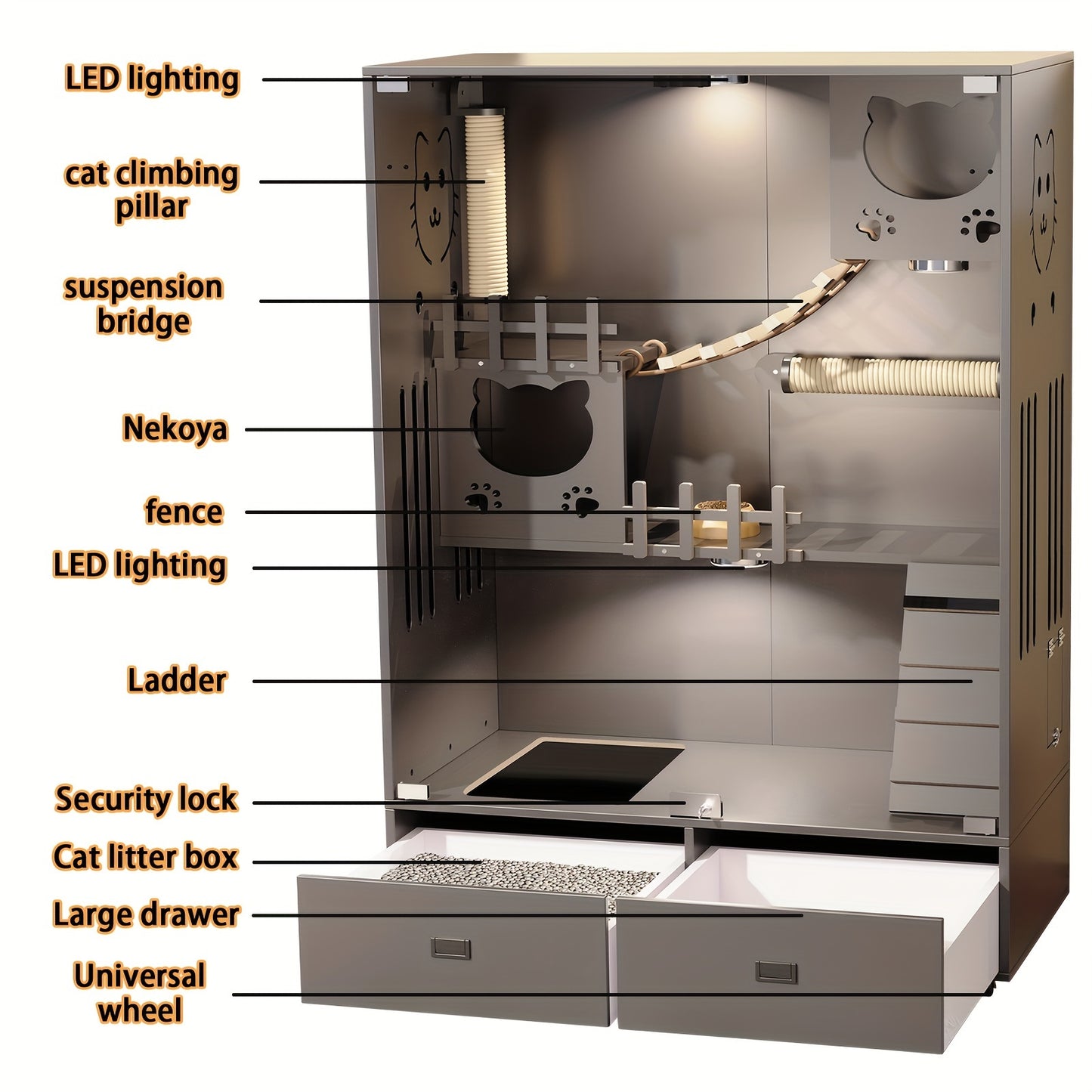 Cat Condo with Cat Litter Box