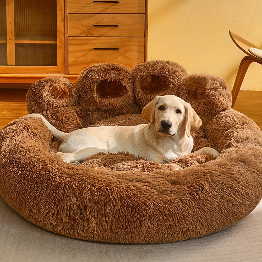 Cozy Paw-Shaped Pet Bed