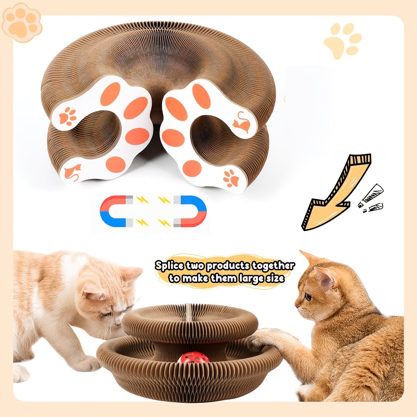 Cat Scratcher Board With Circular Ball