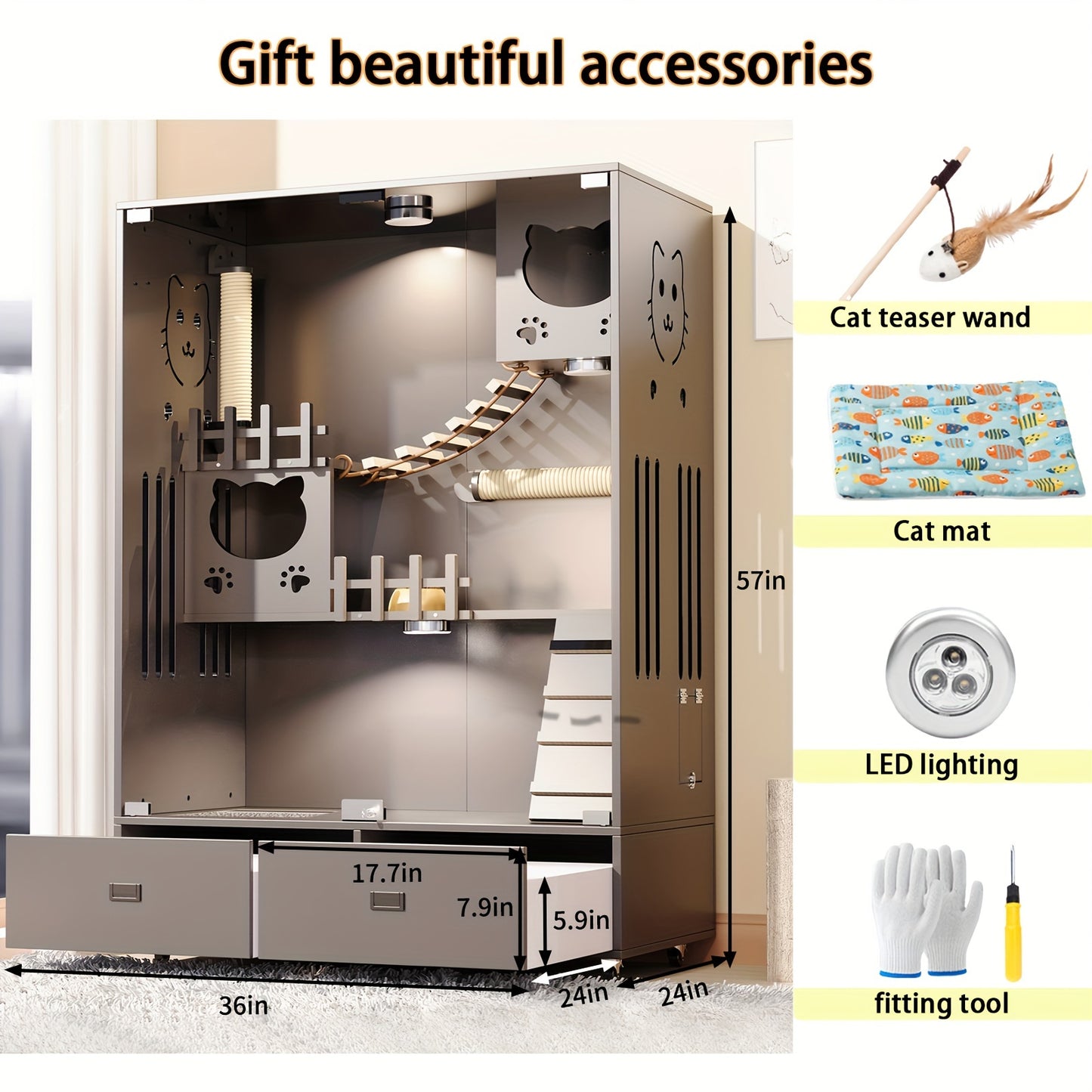 Cat Condo with Cat Litter Box