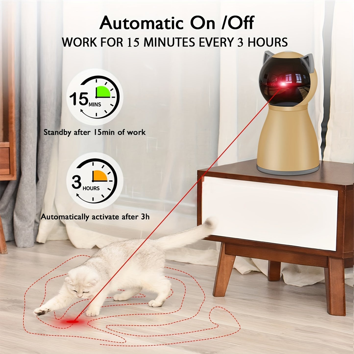 Interactive Automatic Cat Laser Toy