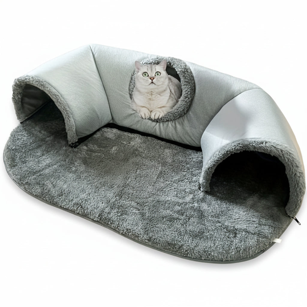 3-in-1 Cat Tunnel Bed & Playhouse