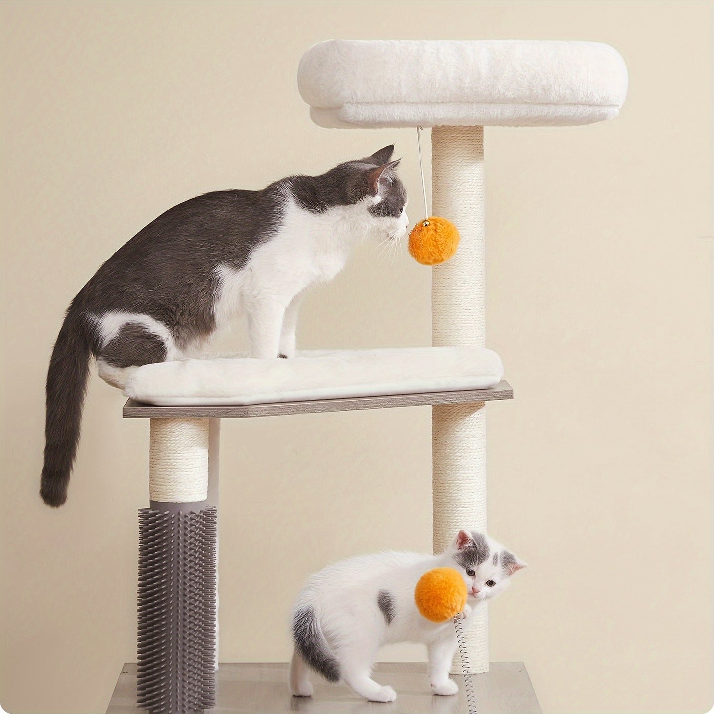 2-in-1 Modern Cat Tree with Litter Box Enclosure