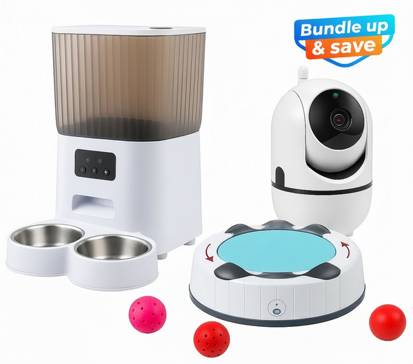 3 in 1 Pet set automatic play/feeder/camera