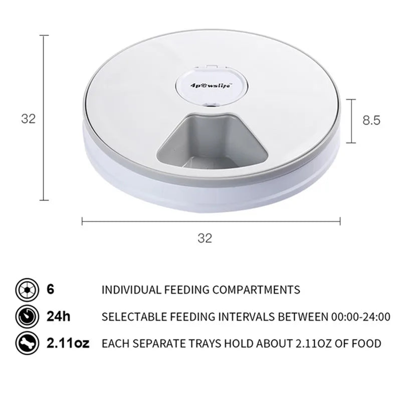 Automatic Pet Feeder Timing Feeder 6 Meals