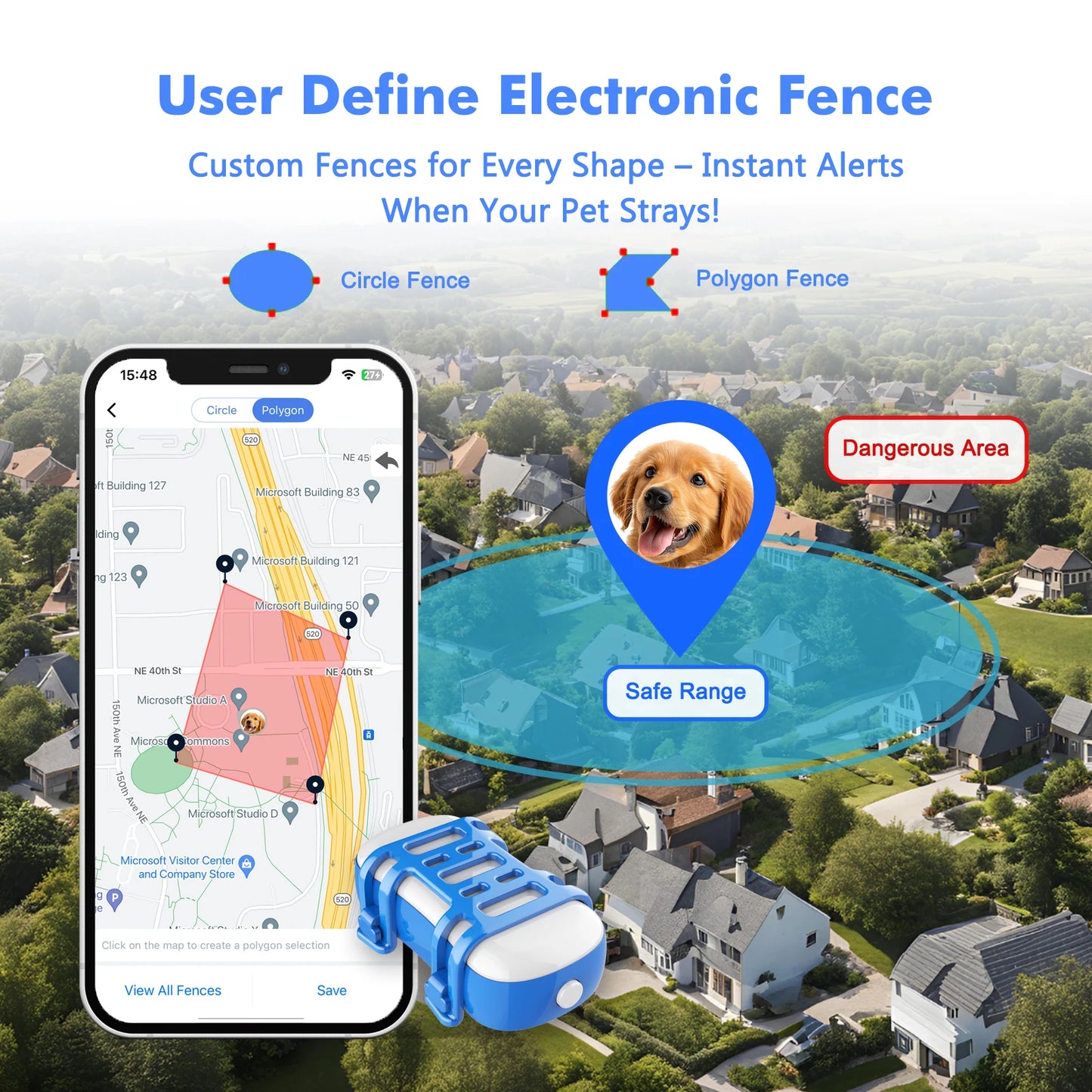 ‌4G Dog Cat GPS Tracker for Pets
