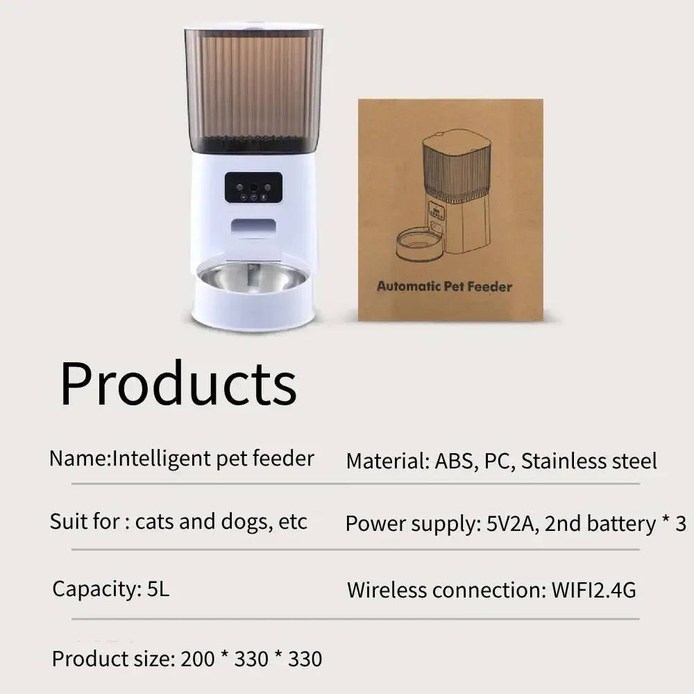 Automatic Cat Feeder with HD Camera and Wifi