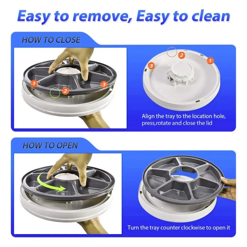 Automatic Pet Feeder Timing Feeder 6 Meals