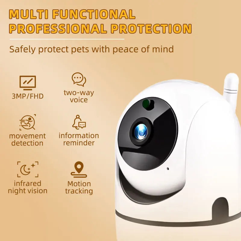 Pet Camera WiFi 1080P HD Indoor Pet Monitoring Camera + Audio