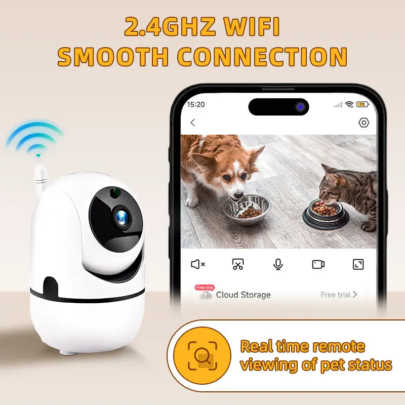 Pet Camera WiFi 1080P HD Indoor Pet Monitoring Camera + Audio