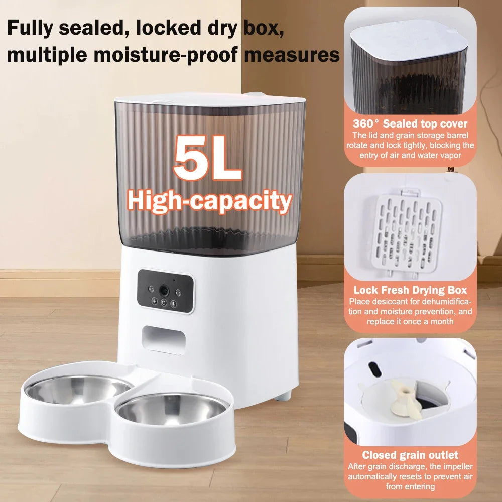 Automatic Cat Feeder with HD Camera and Wifi