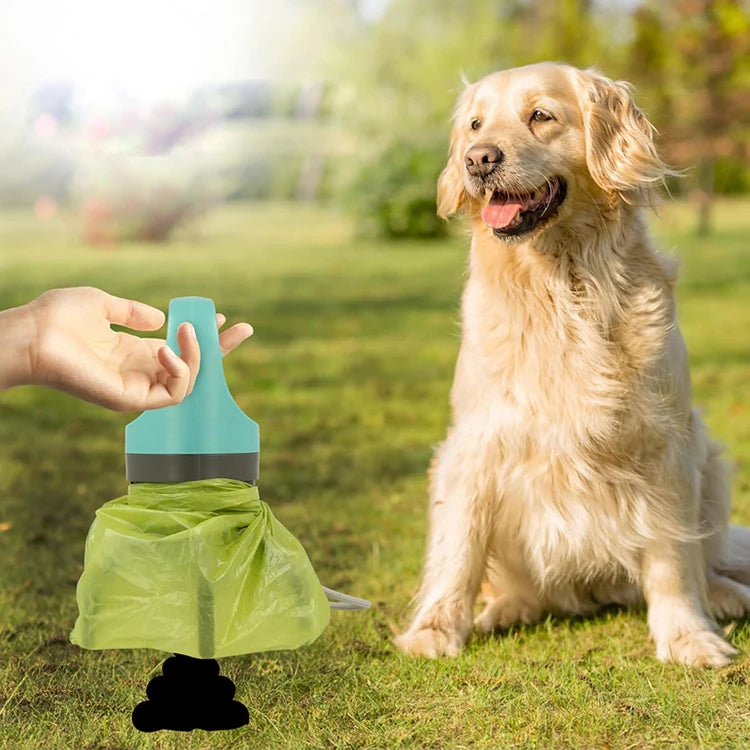 Portable Dog Pooper Scooper with Garbage Bag