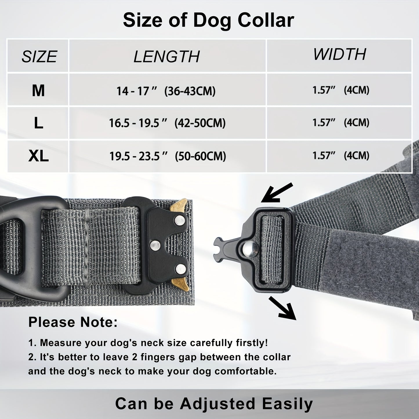 Heavy-Duty Tactical Nylon Dog Collar with GPS Holder