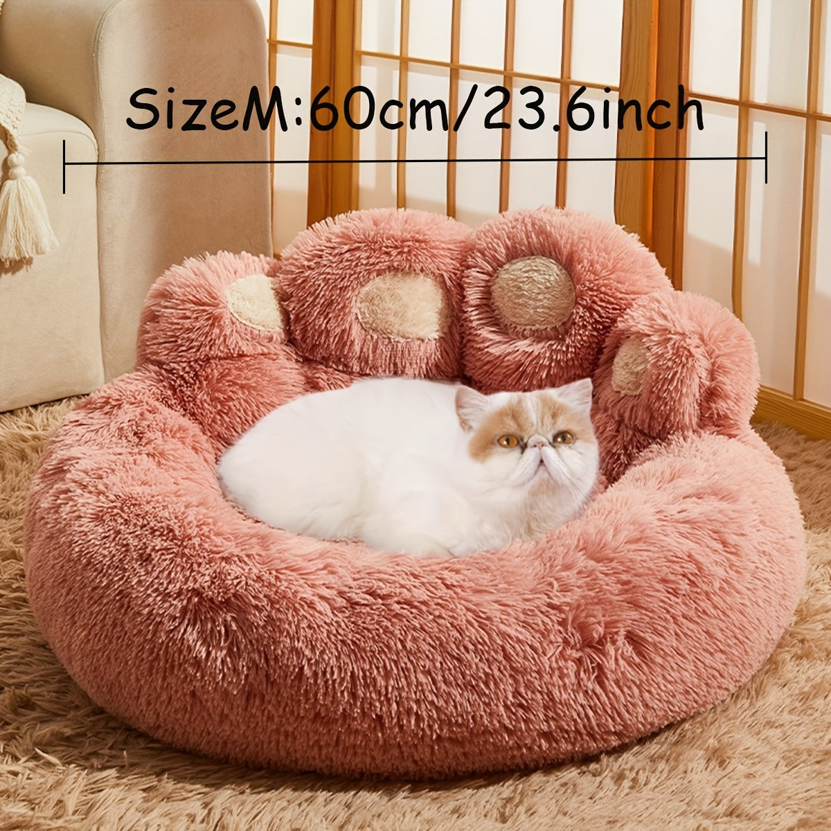 Cozy Paw-Shaped Pet Bed