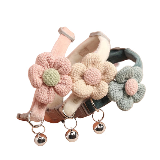 Pet Collar with Flower