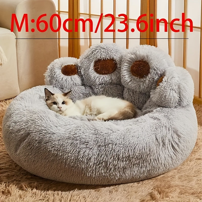 Cozy Paw-Shaped Pet Bed