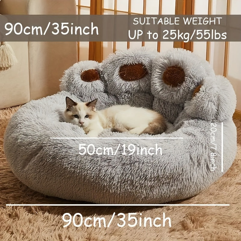 Cozy Paw-Shaped Pet Bed