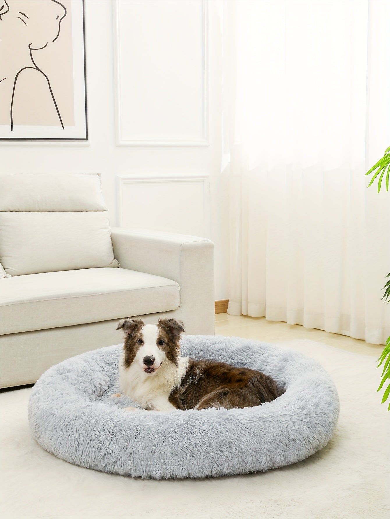 Cozy Fluffy Plush Pet Bed