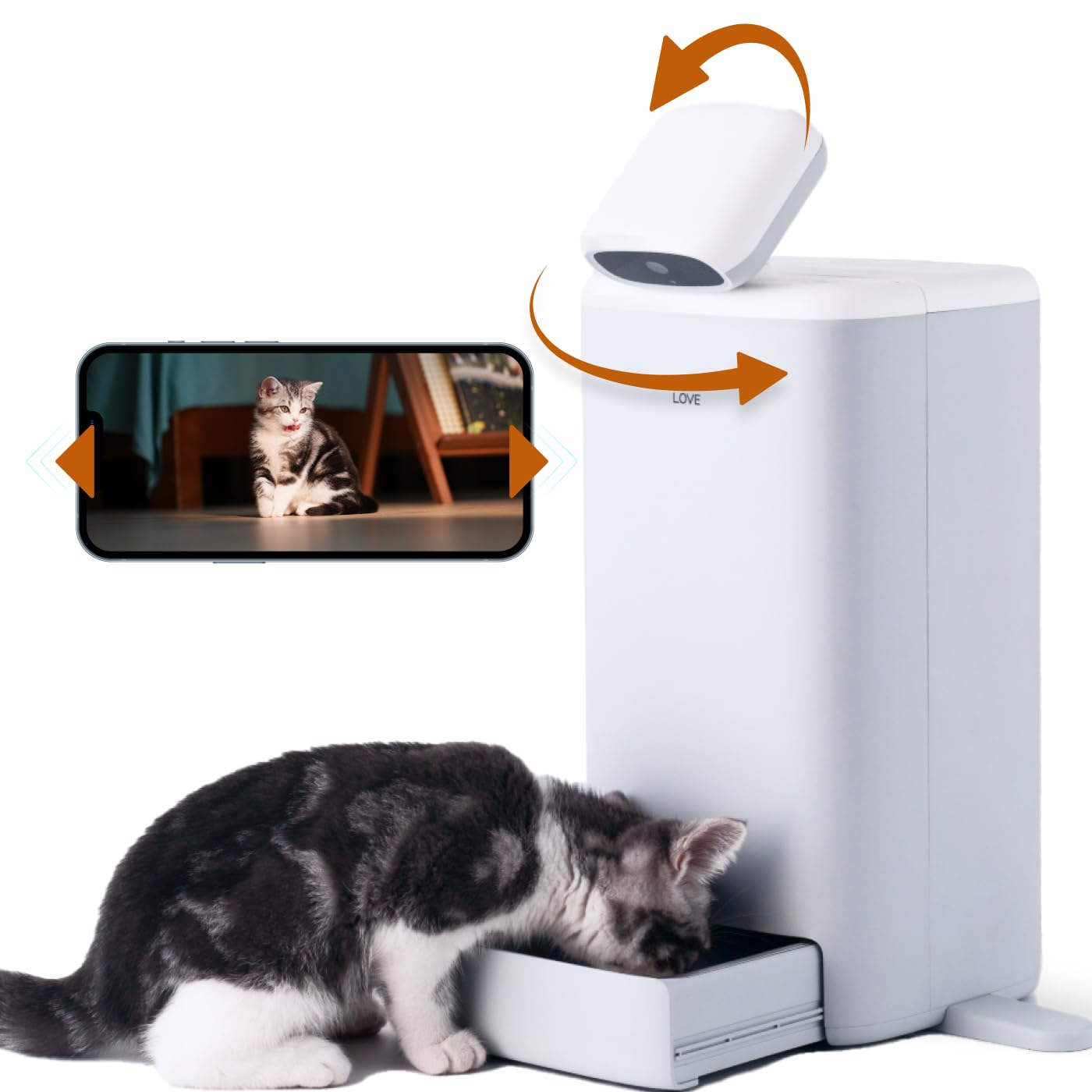 New 2025 Automatic Robot Cat Feeder - all in one eat and play live