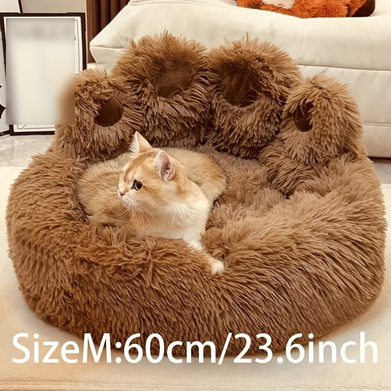 Cozy Paw-Shaped Pet Bed
