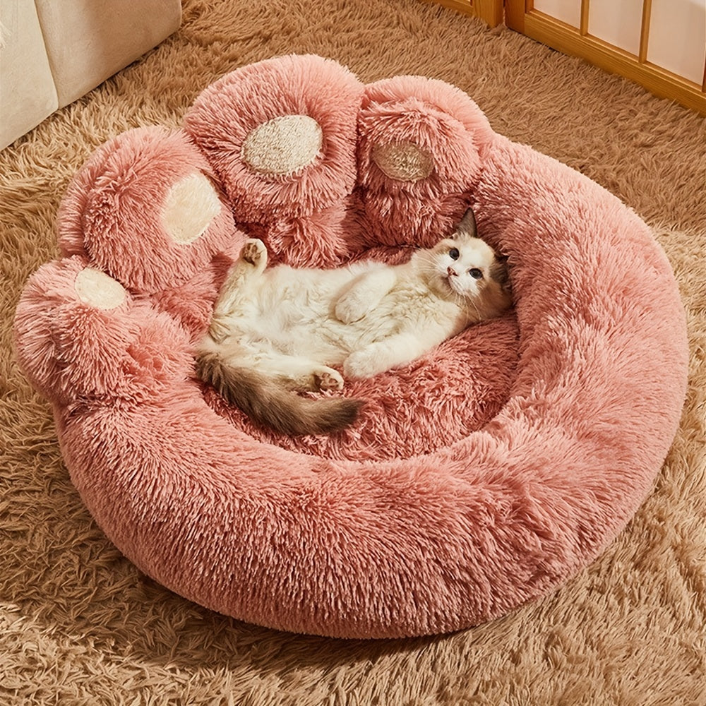 Cozy Paw-Shaped Pet Bed