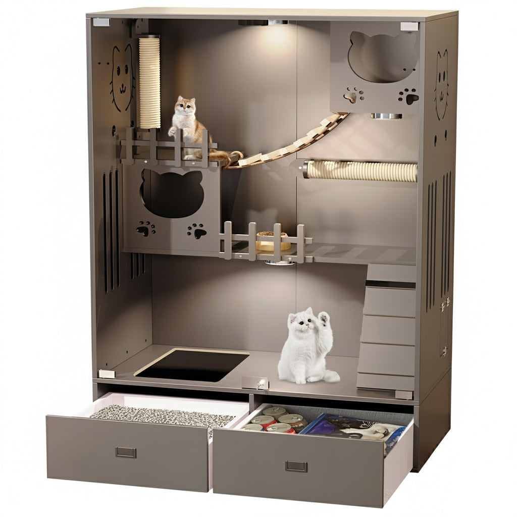 Cat Condo with Cat Litter Box