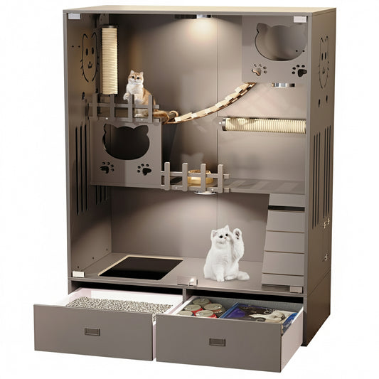 Cat Condo with Cat Litter Box