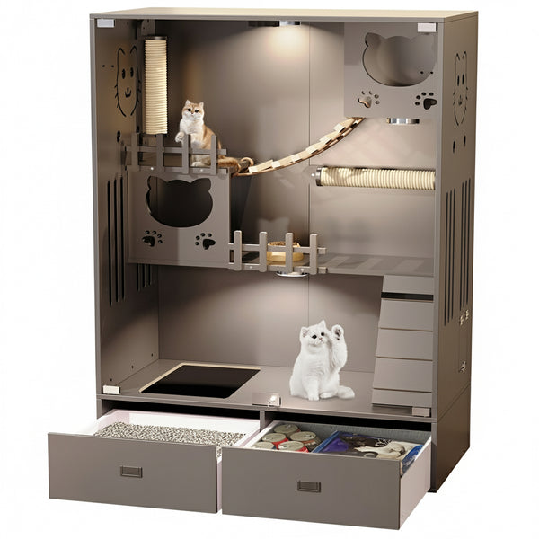 Cat Condo with Cat Litter Box