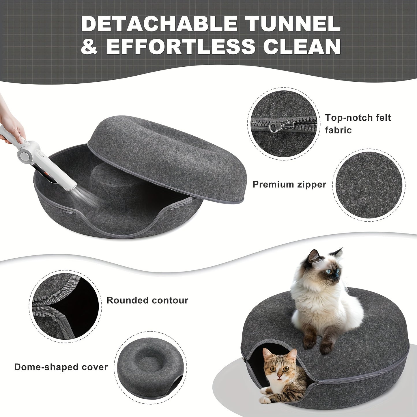 Cat Cave & Donut Tunnel Bed